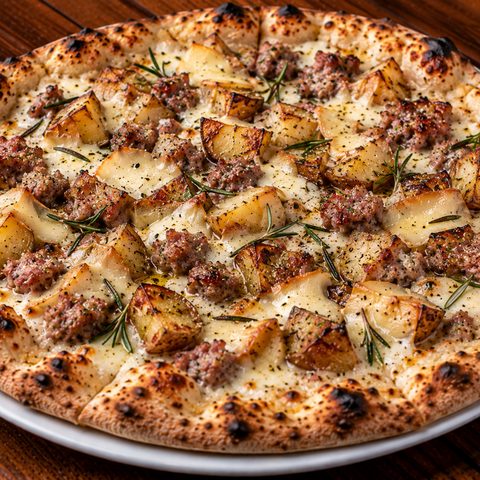 Patatina white pizza at The Code Pizza Bar, Collingwood